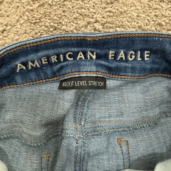 American Eagle Outfitters Ripped Blue Skinny Jeans - Picture 6 of 7